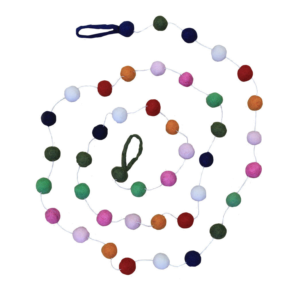 Felt Ball Bunting - Nana - Educating Kids
