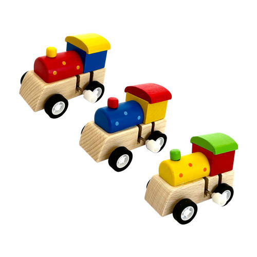 Wooden Clockwork Train - 9pc Set - Educating Kids