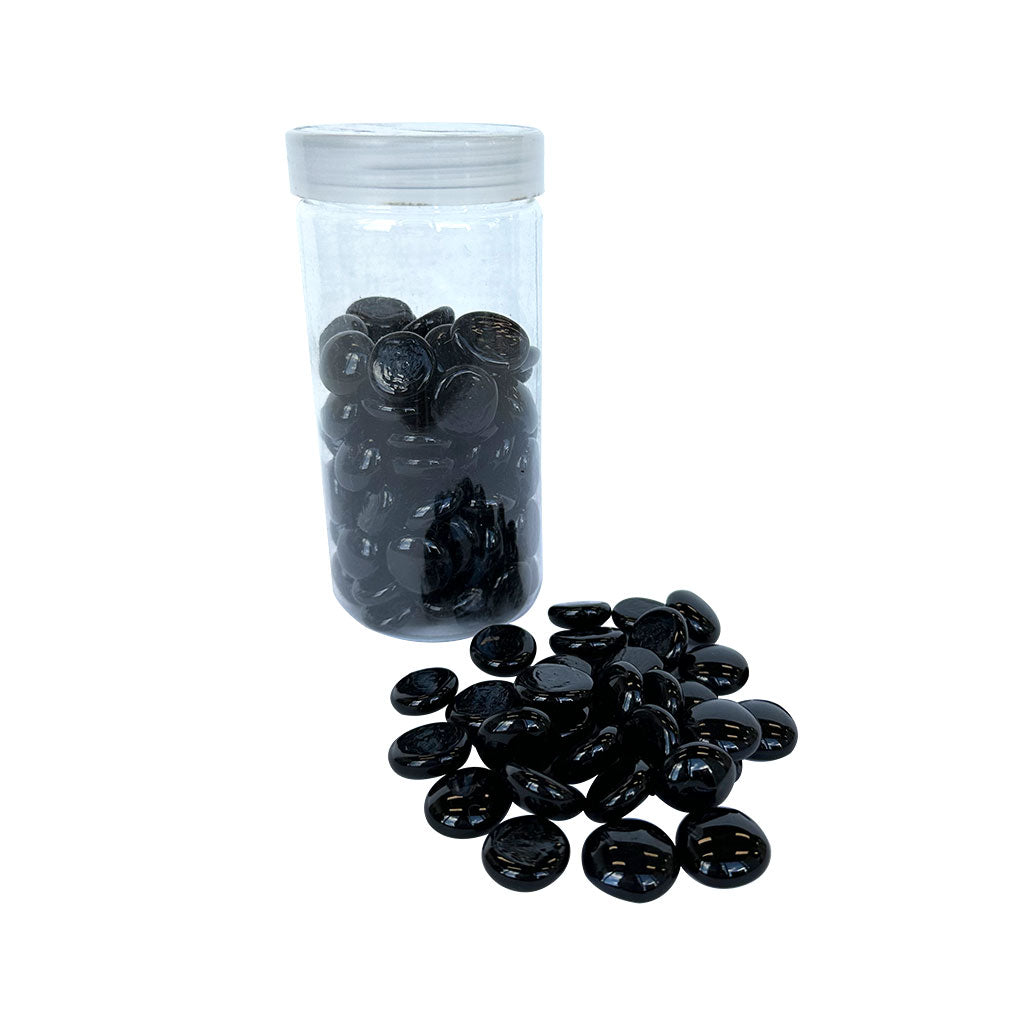 Glass Pebbles Black - 600g - Educating Kids