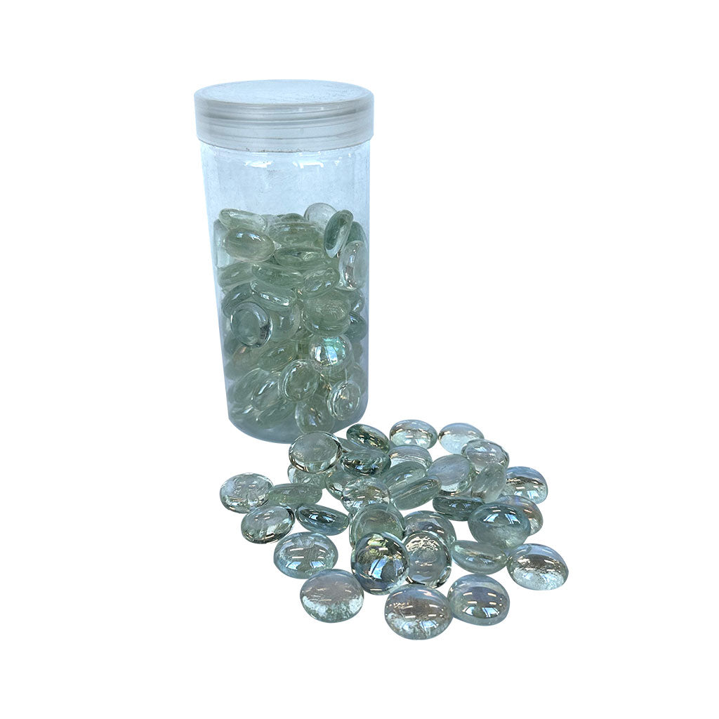Glass Pebbles Clear - 600g - Educating Kids