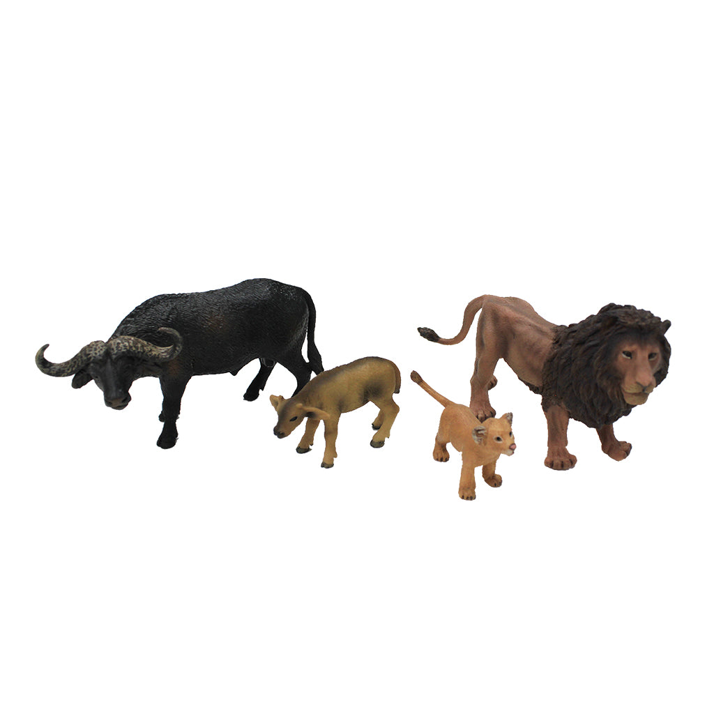 Lions & Buffalo - 4pc - Educating Kids