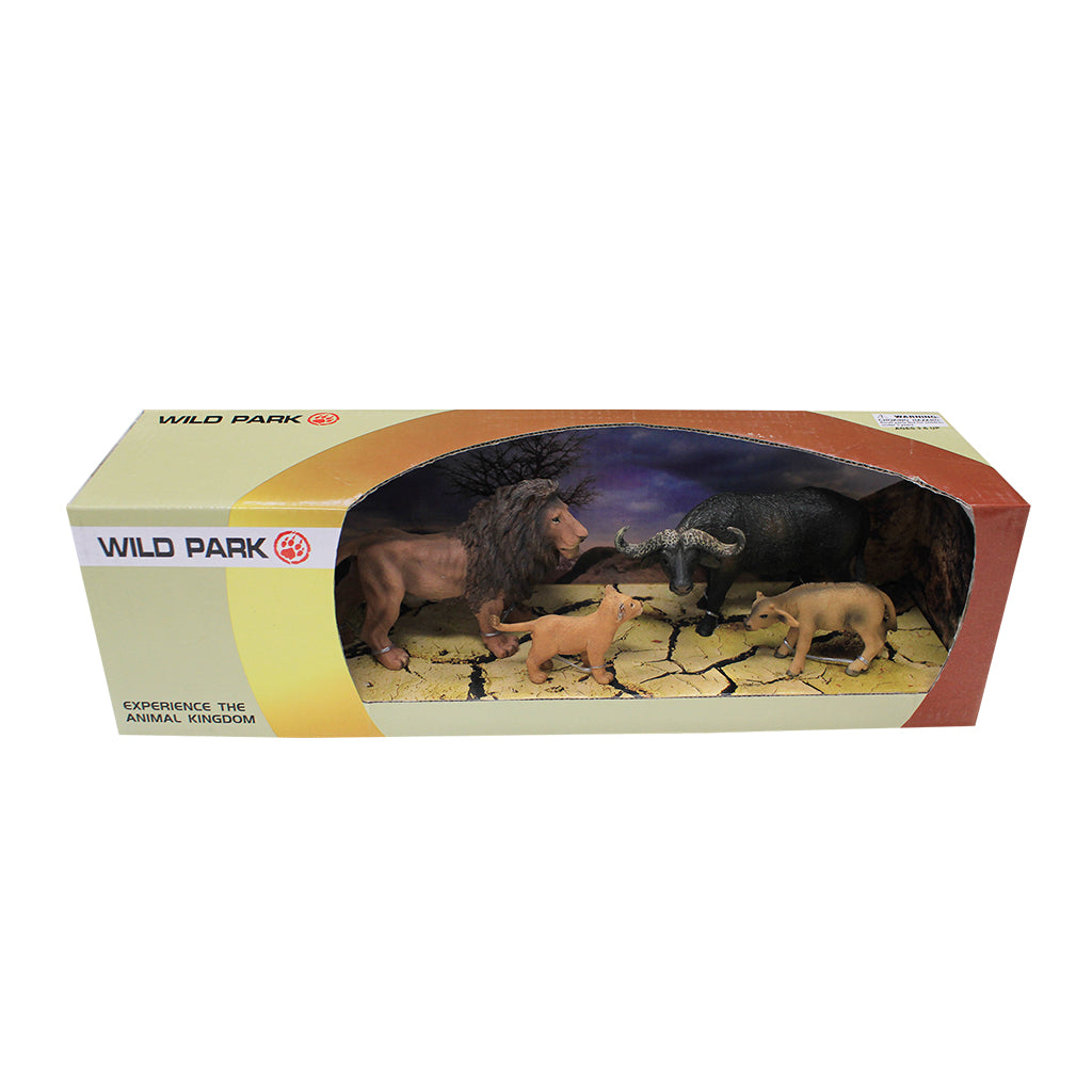 Lions & Buffalo - 4pc - Educating Kids