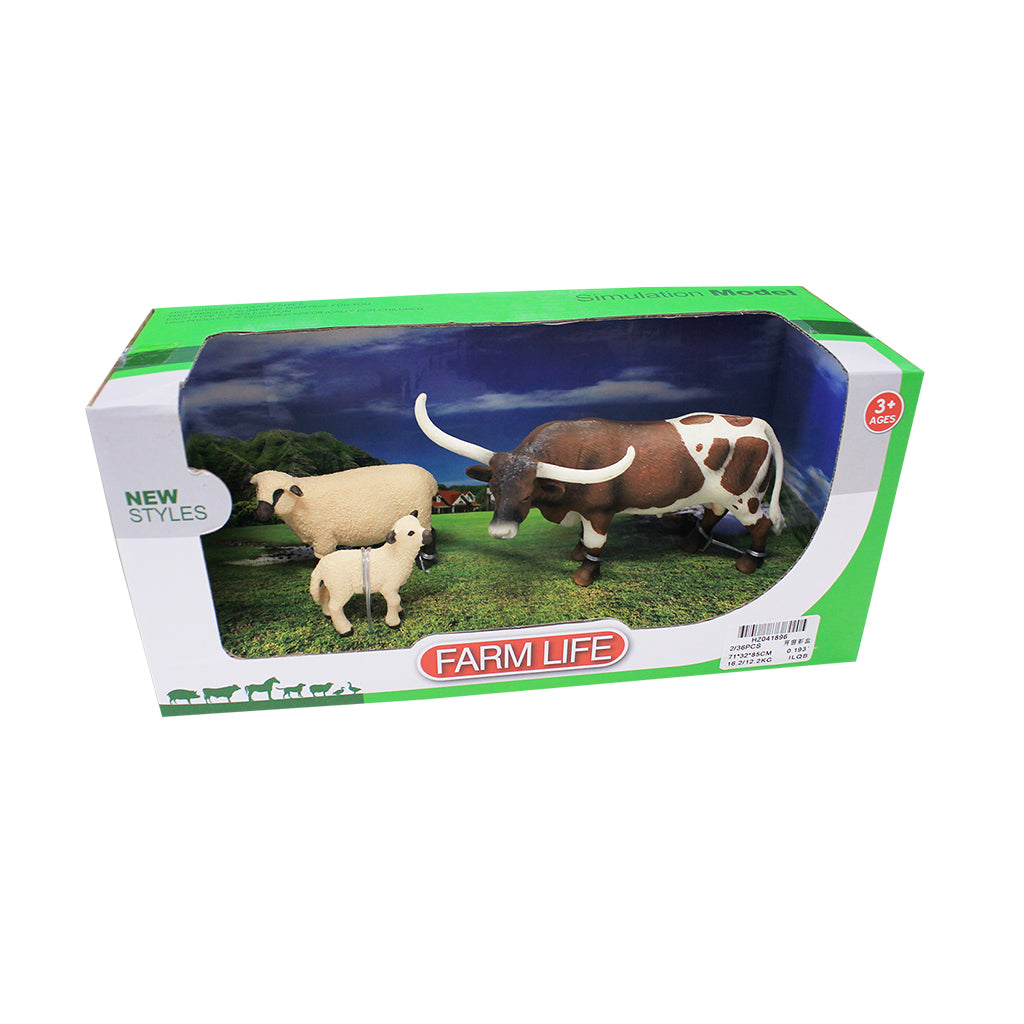 Sheep & Bull - 3pc - Educating Kids