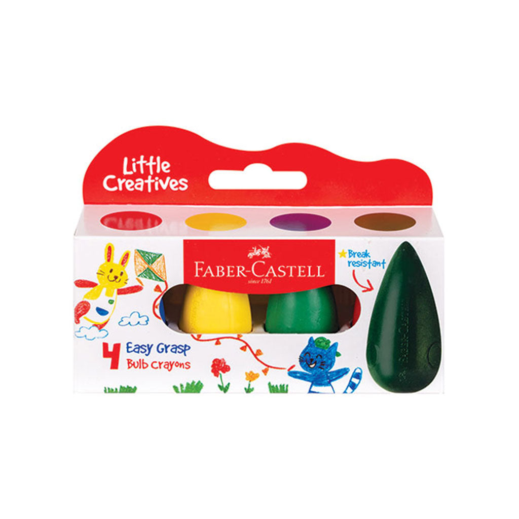 Faber Easy Grasp Bulb Crayon Assorted - Pack of 4 - Educating Kids