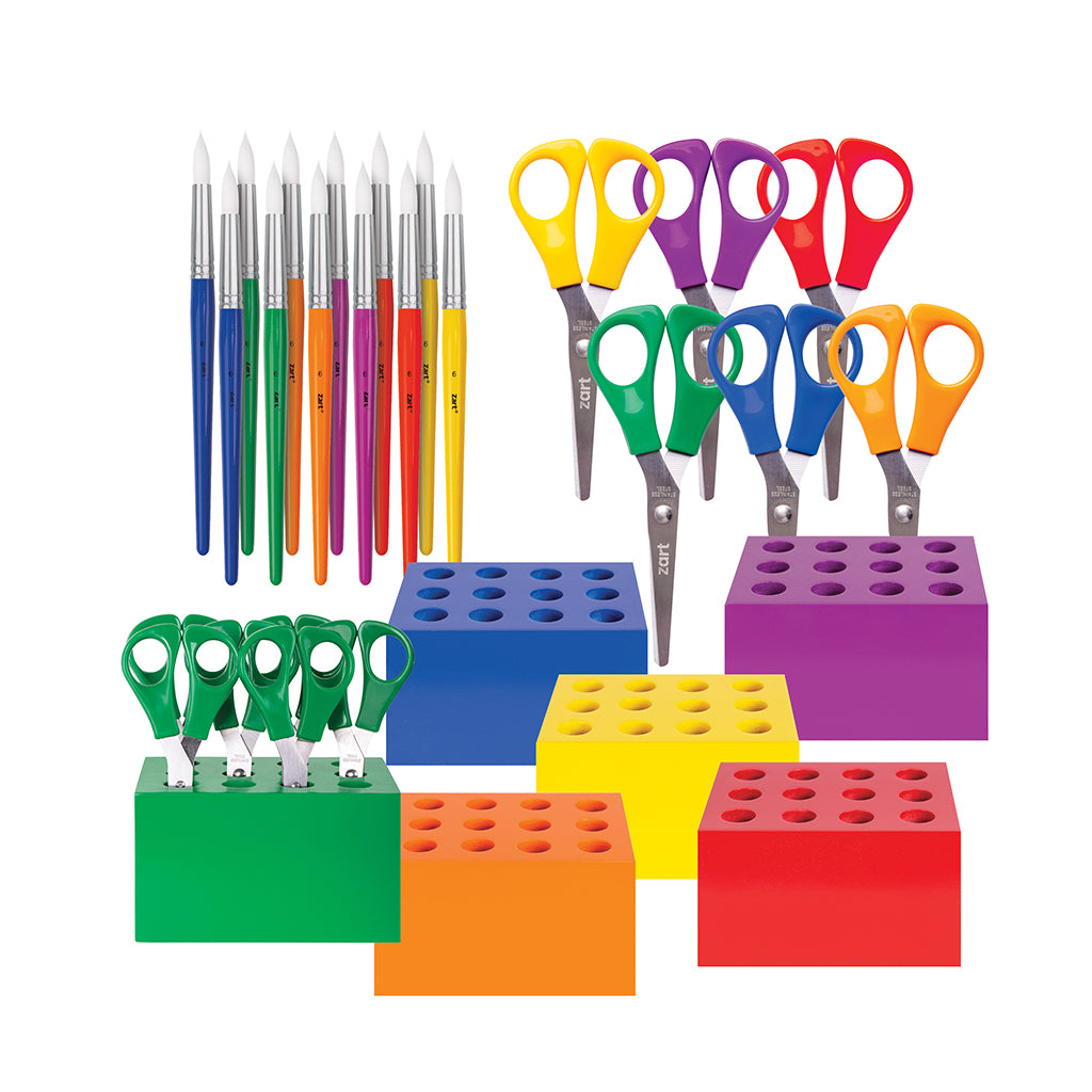 ColourSorts Classroom Brush & Scissor Holder Set - Educating Kids