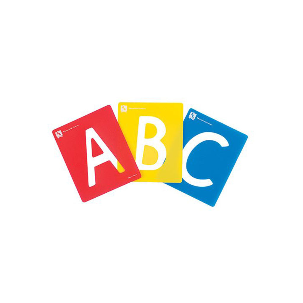Alphabet Upper Case Stencil Set - Educating Kids