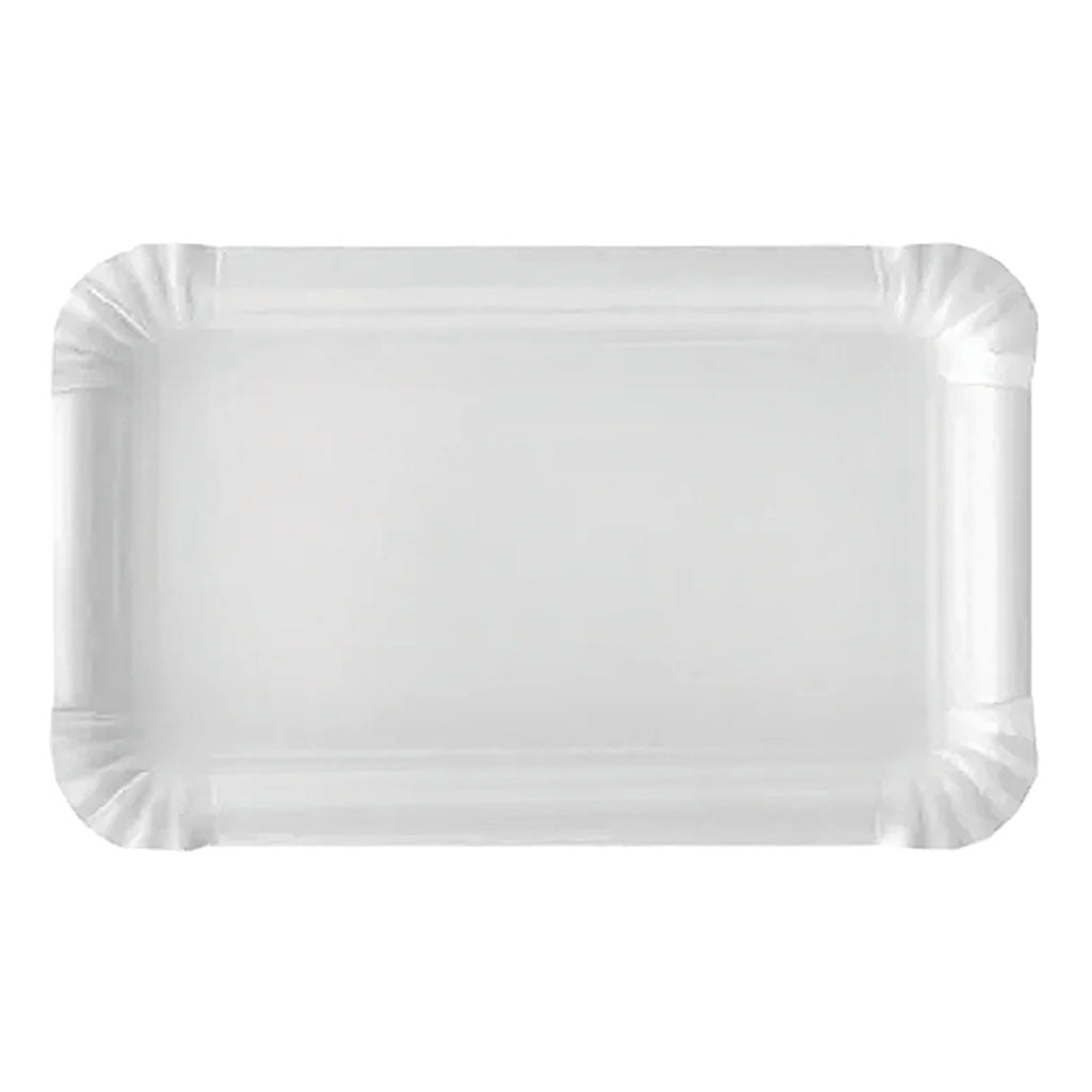 Paper Plates Rectangle White - Pack of 50 - Educating Kids