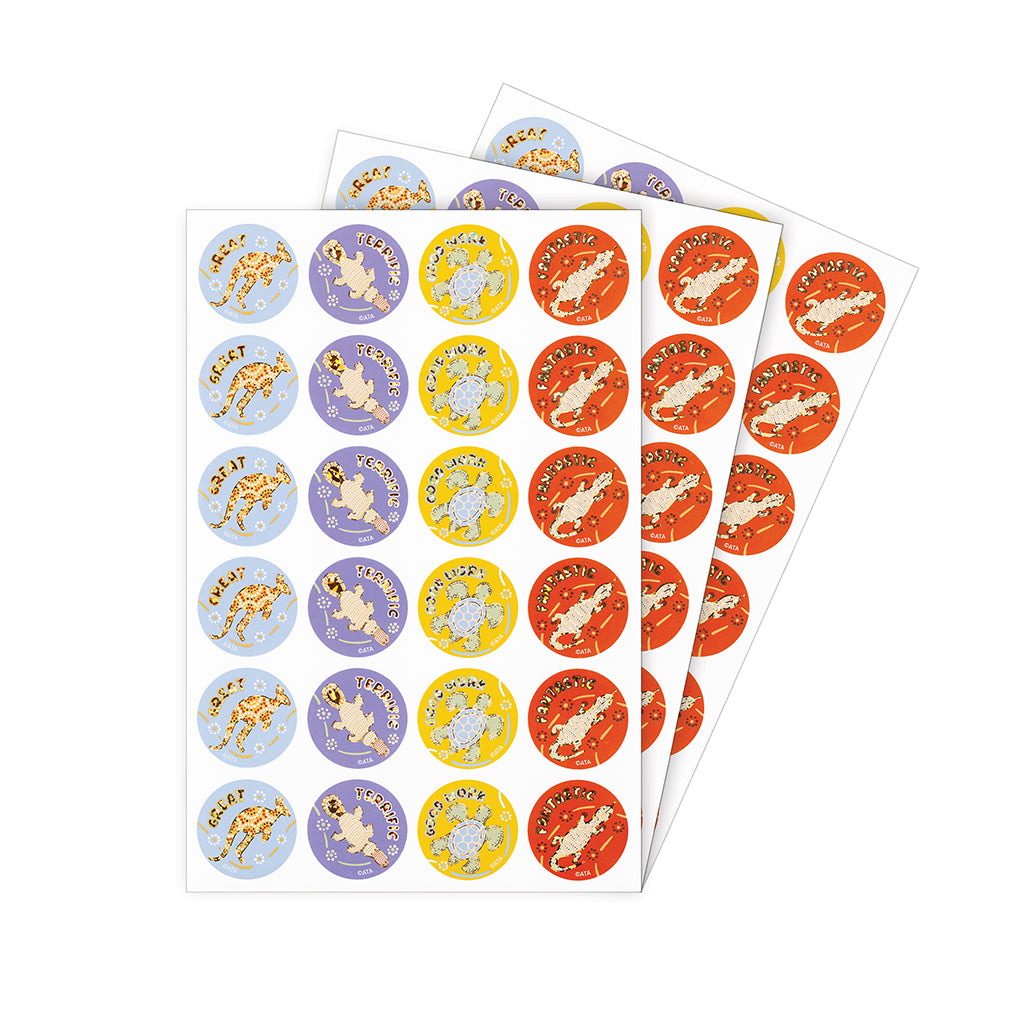 Rainbow Dreaming Holographic Merit Stickers