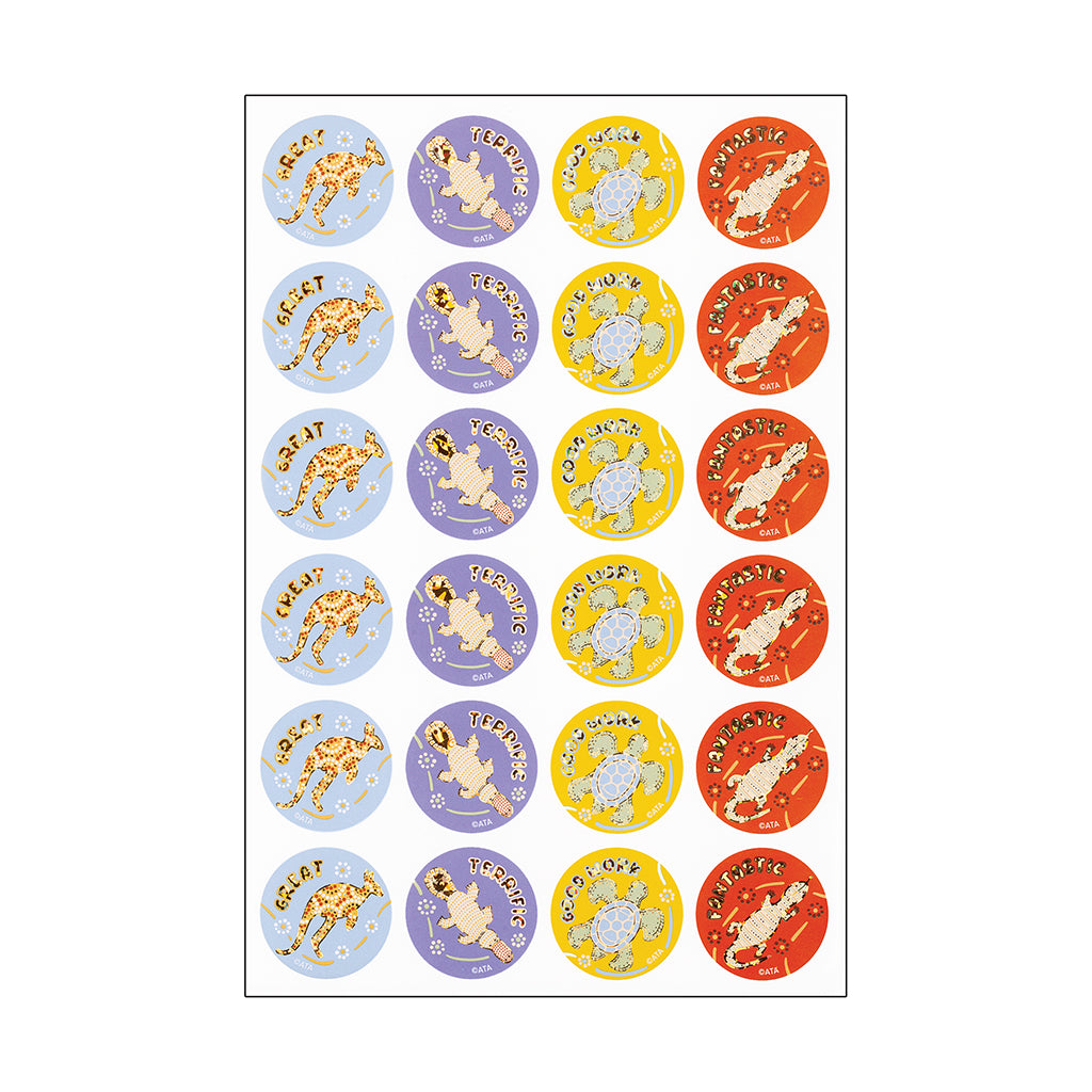 Rainbow Dreaming Holographic Merit Stickers