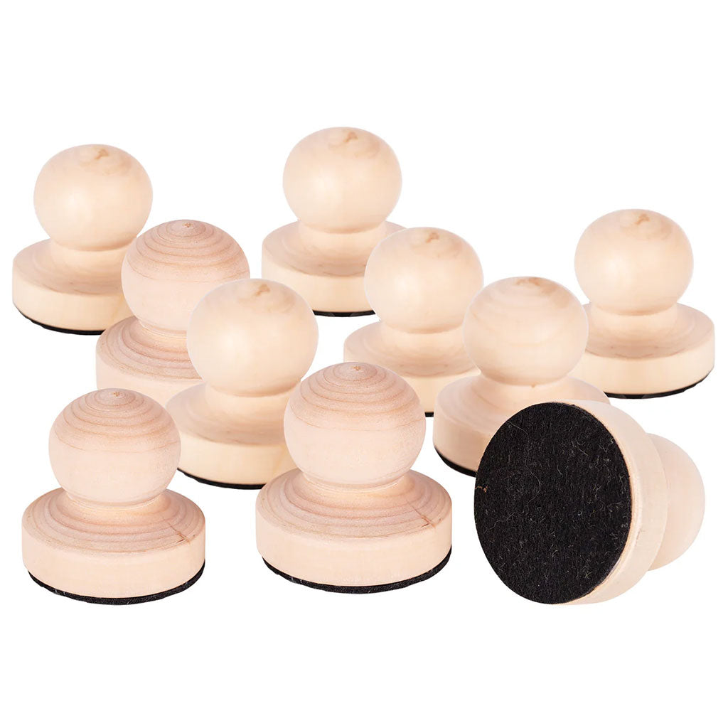 Wooden Button Brayer - Pack of 10