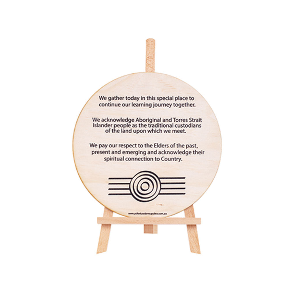 Wooden Sign - Acknowledgement Of Country - Educating Kids