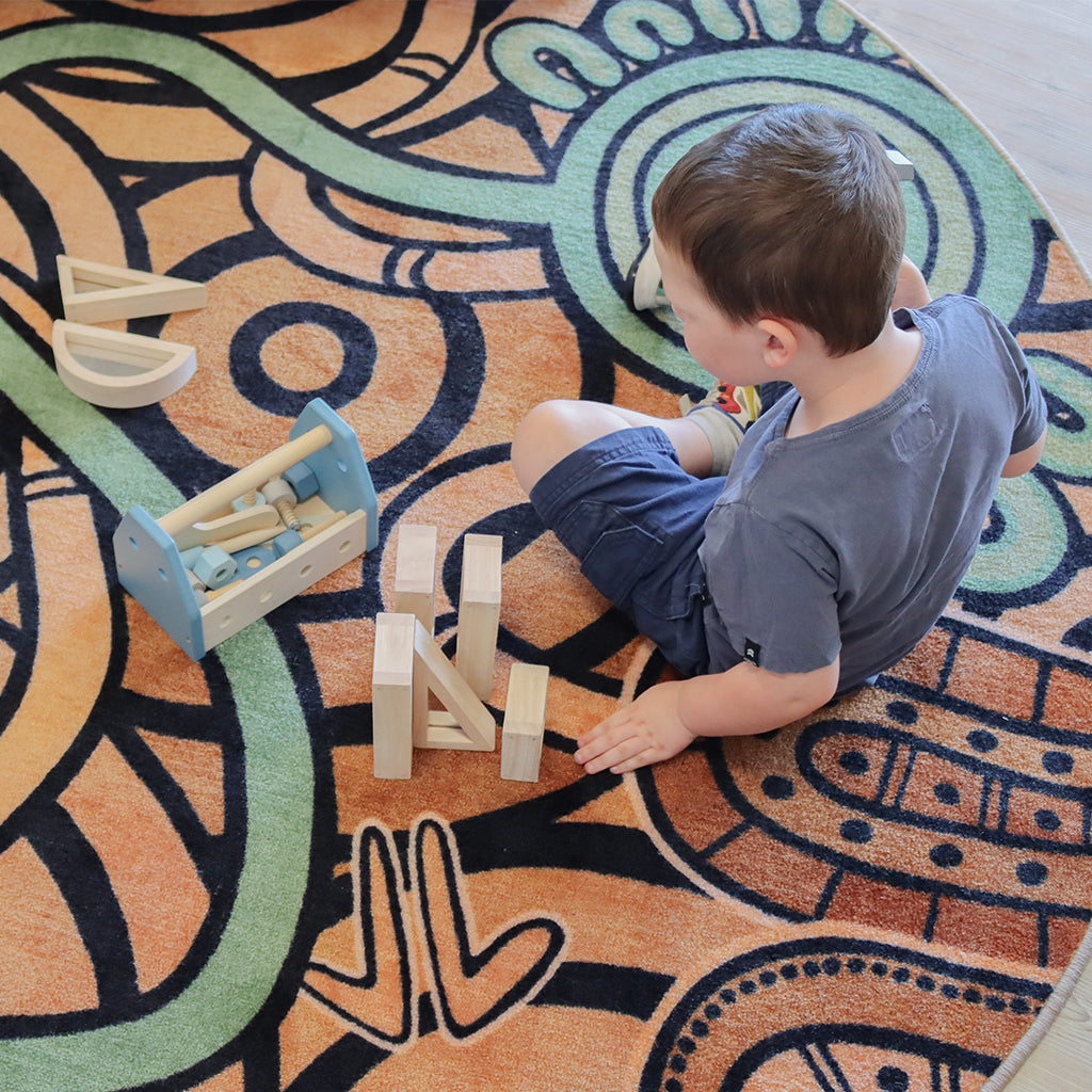 Country Colours - Round Rug 2m (D) - Educating Kids