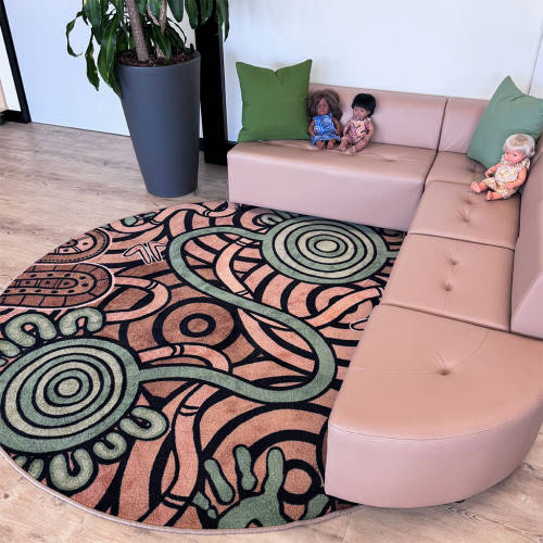 Country Colours - Round Rug 2m (D) - Educating Kids