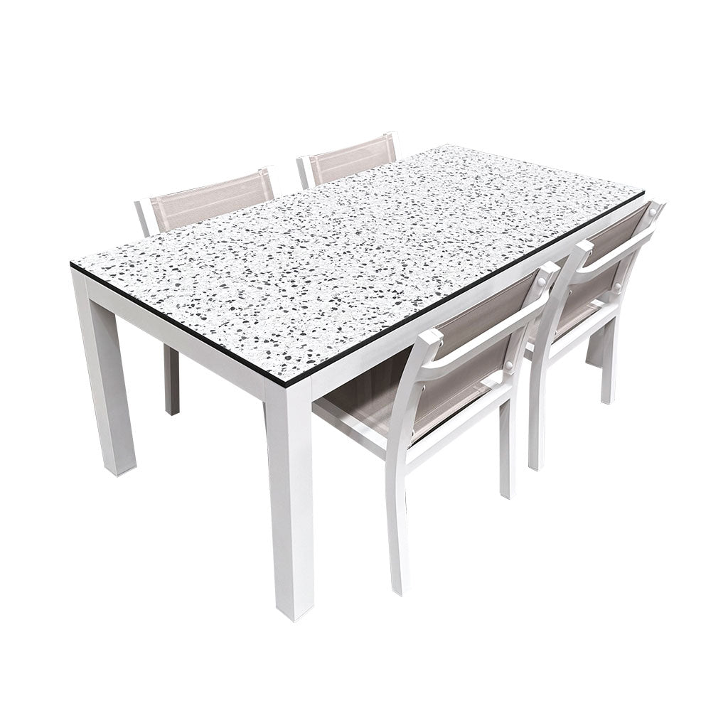 White Terrazzo Rectangle Table
