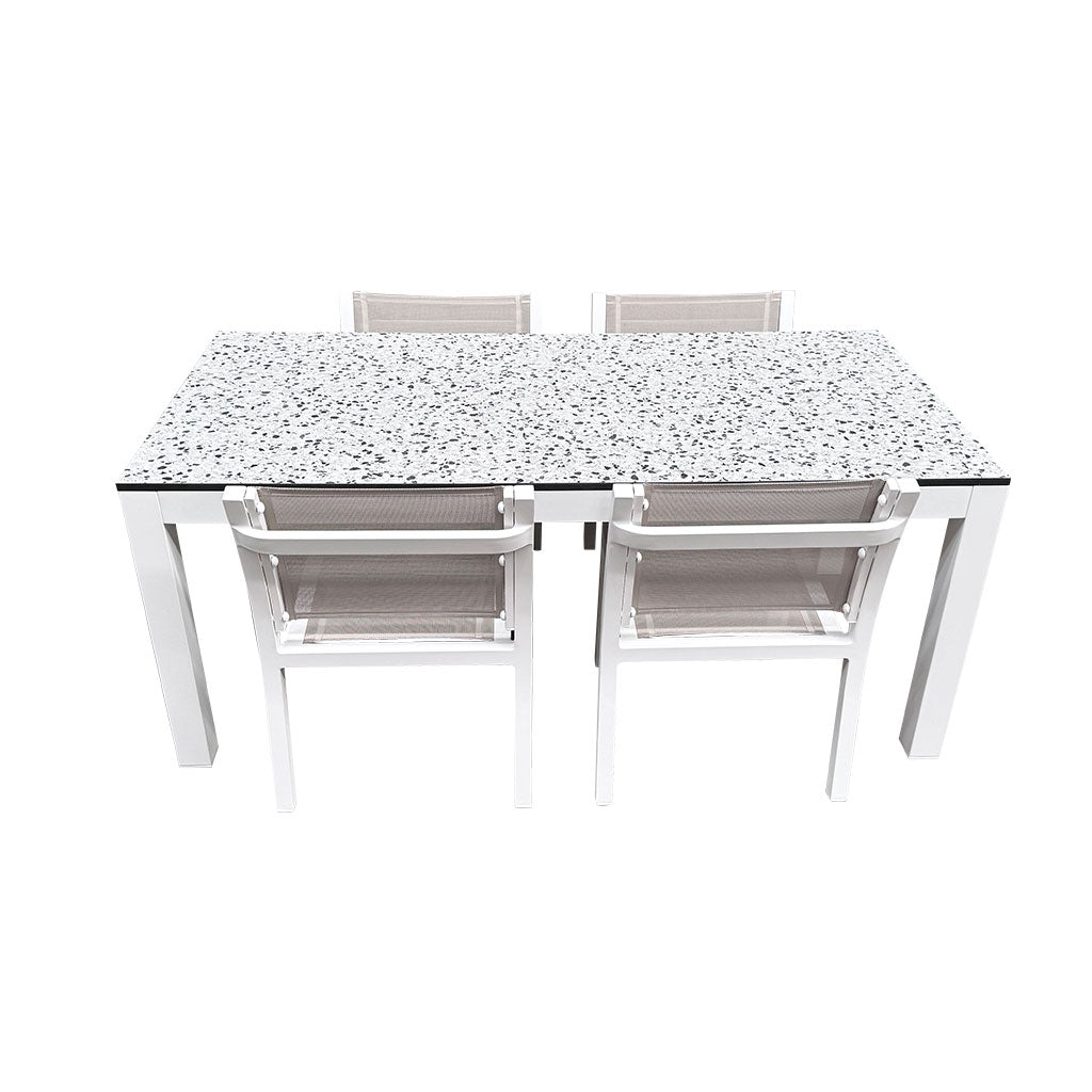 White Terrazzo Rectangle Table