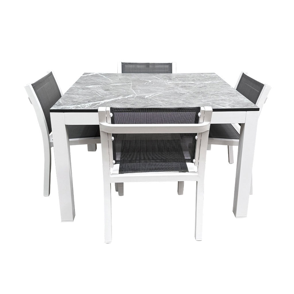 Light Grey Marble Square Table