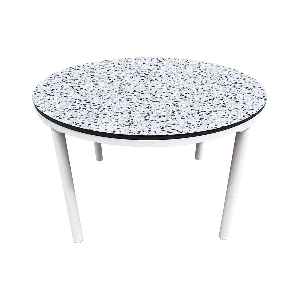 White Terrazzo Round Table