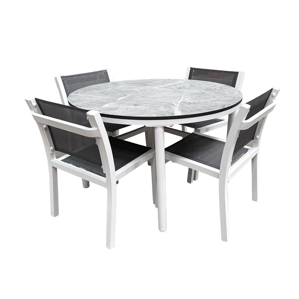 Light Grey Marble Round Table