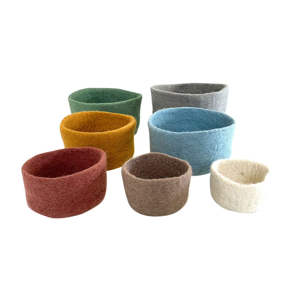 Earth Felt Nested Bowls - 7pc - Educating Kids