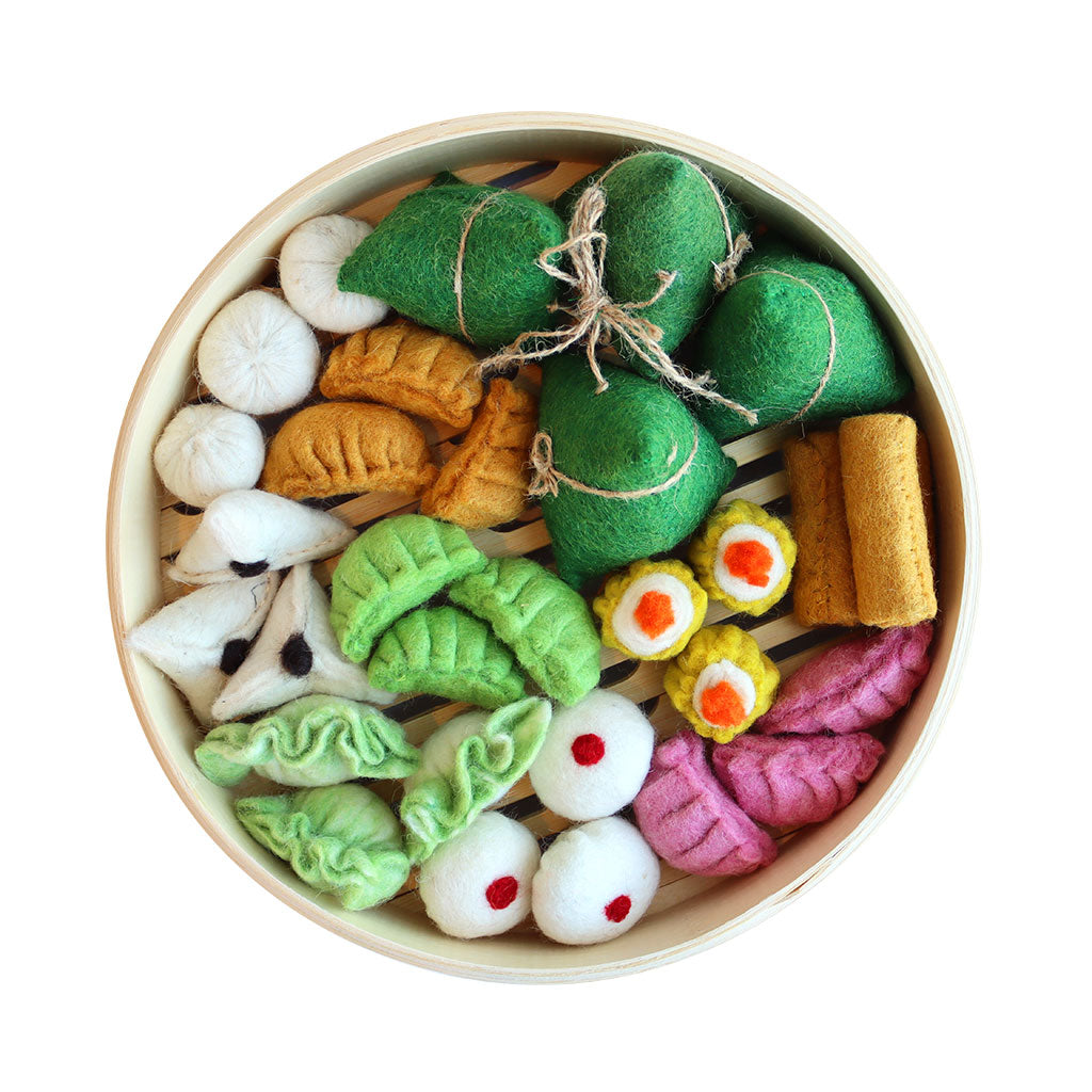 Felt Yum Cha Set with Steamer - Educating Kids