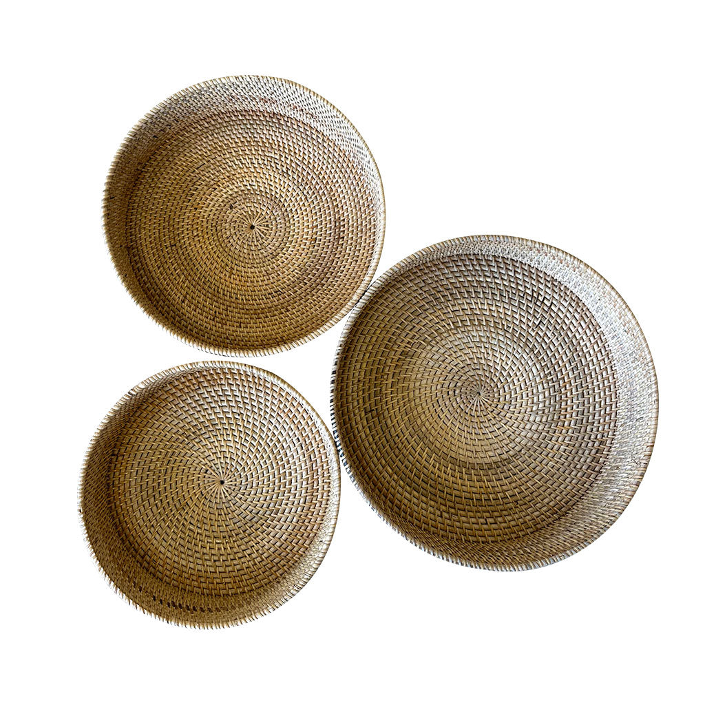 Nested Basket Set Rattan – 3pc