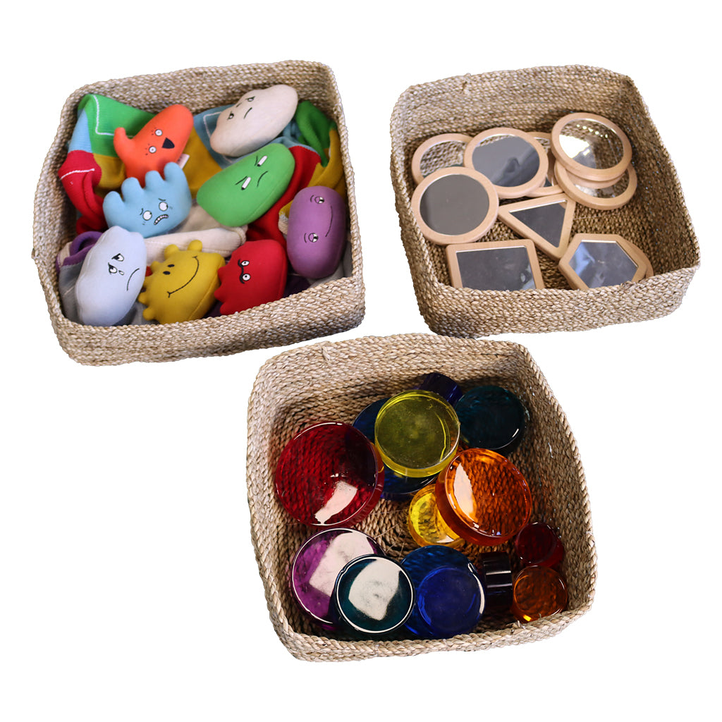 Square Basket Set Seagrass – 3pc