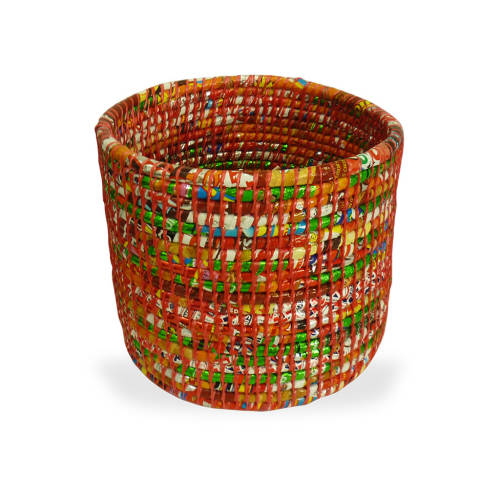 Spiral Wastebasket Red