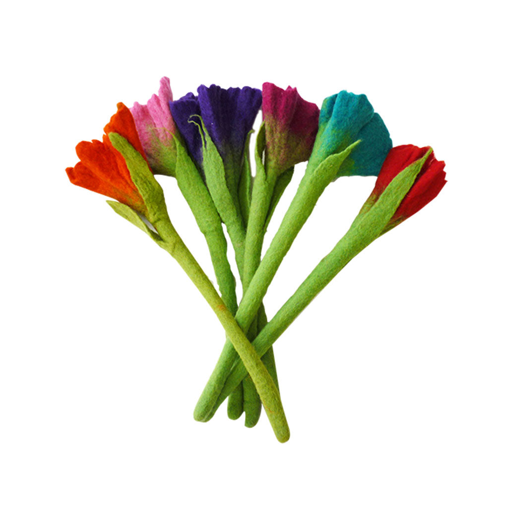 Felt Flowers - 12pc - Educating Kids