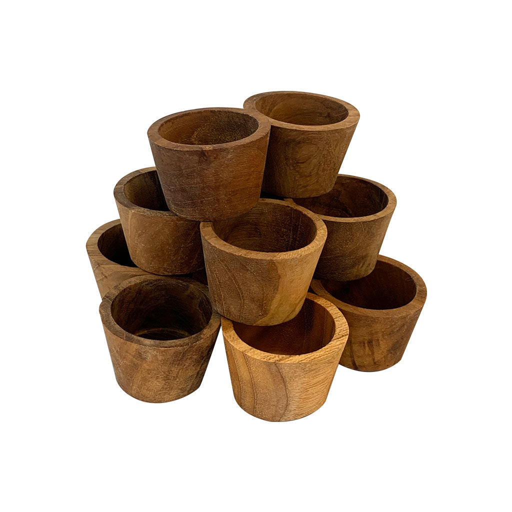 Wooden Natural Bowls - Small - 12pc - Educating Kids