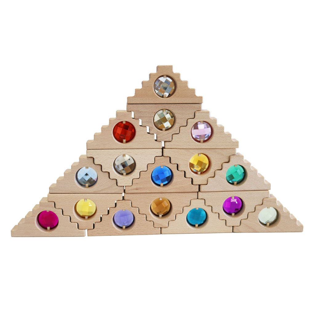 Dutch Step Gable Blocks – Gem Window – 16pc