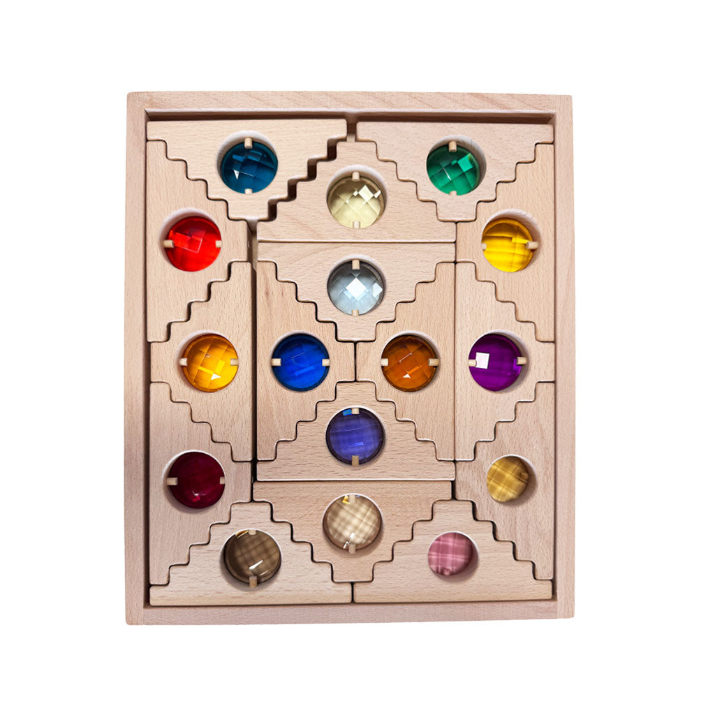 Dutch Step Gable Blocks – Gem Window – 16pc