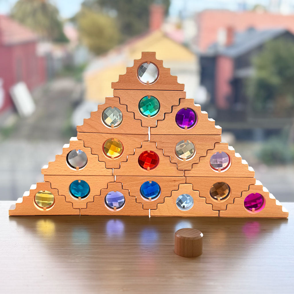 Dutch Step Gable Blocks – Gem Window – 16pc