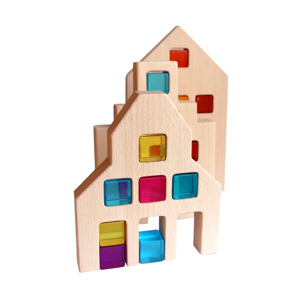 Dutch Wooden Houses - 3pc - Educating Kids