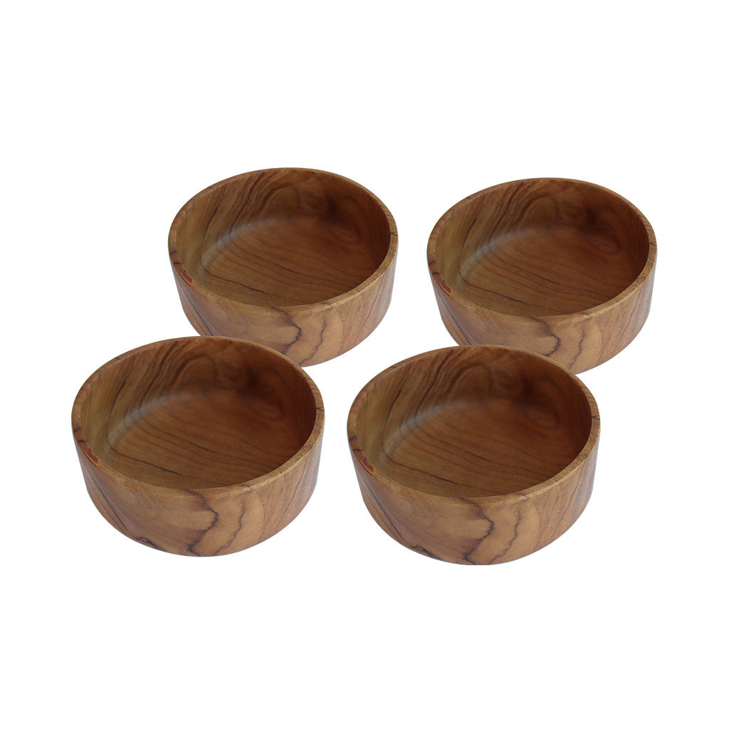 Wooden Pot Bowl Set - 4pc