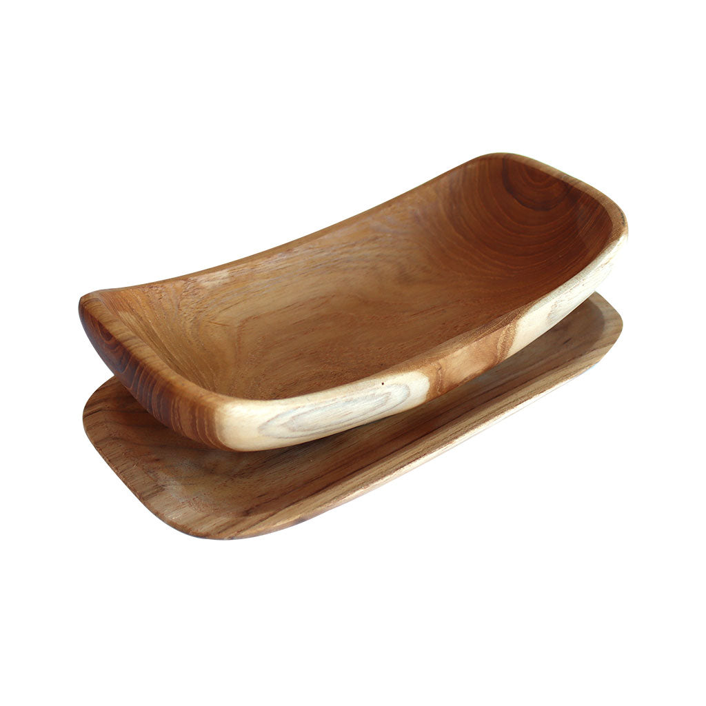 Wooden Canoe Bowl - Set of 2 - Educating Kids
