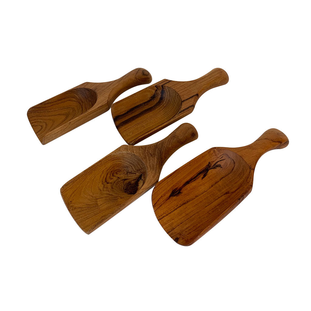 Wooden Bean Scoop - 4pc - Educating Kids