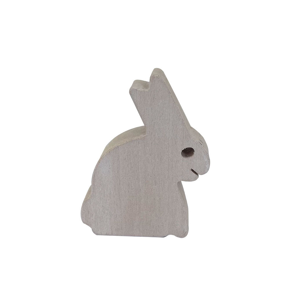 Wooden Bunny Family Achromatic - 4pc - Educating Kids