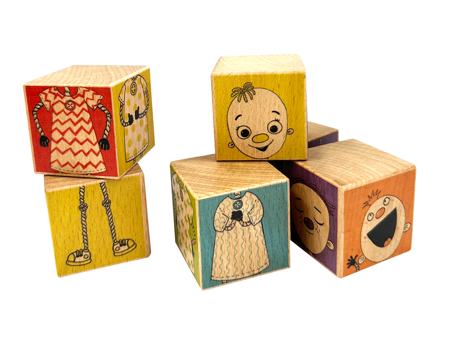Baby Block Heads - 6pc