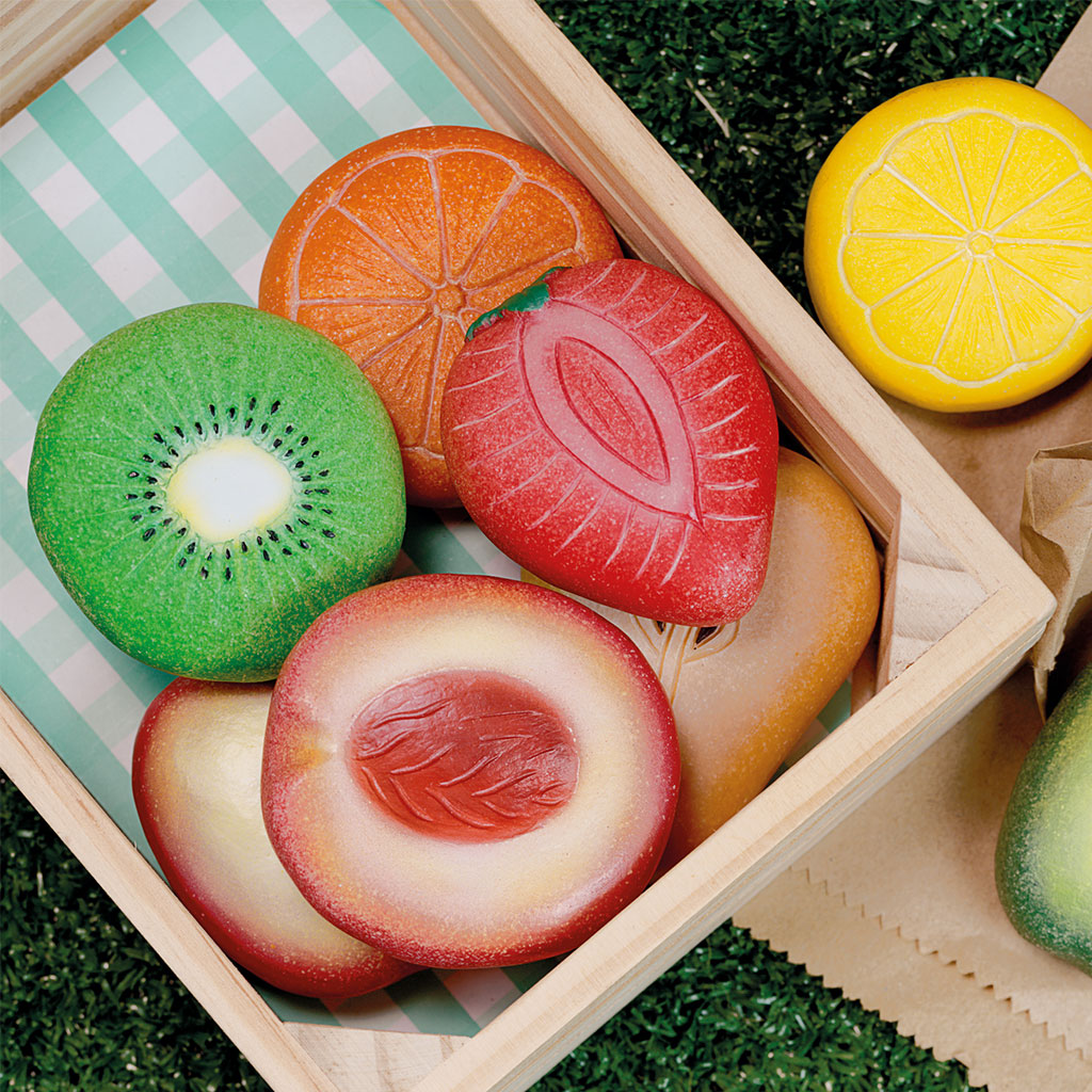 Sensory Play Stones: Fruit - 8pc - Educating Kids