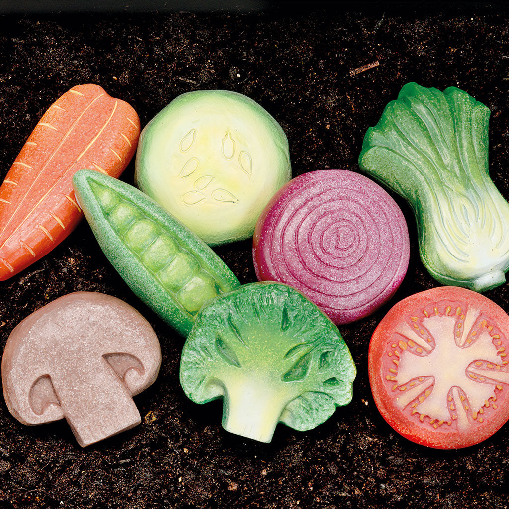 Sensory Play Stones: Vegetables - 8pc - Educating Kids