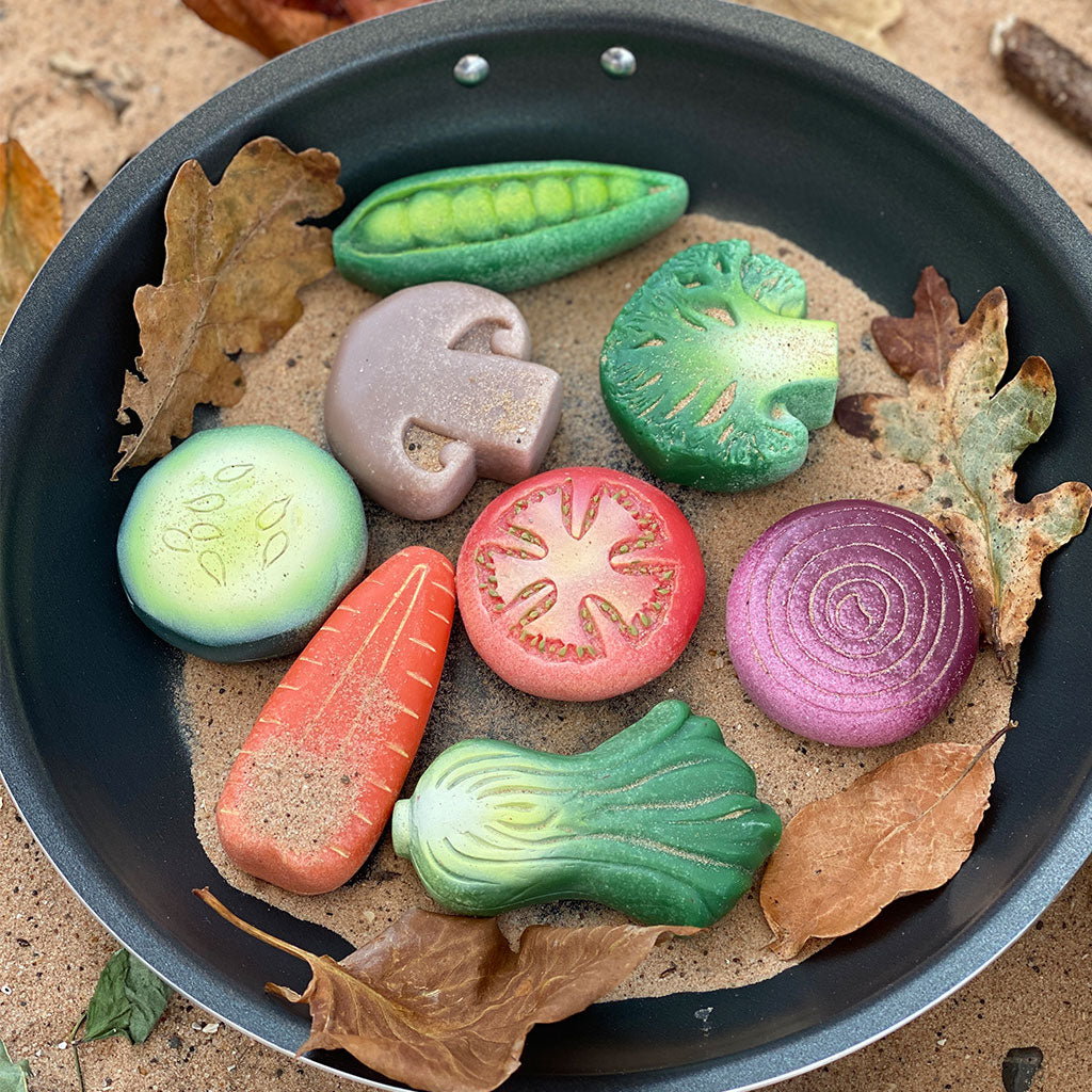 Sensory Play Stones: Vegetables - 8pc - Educating Kids