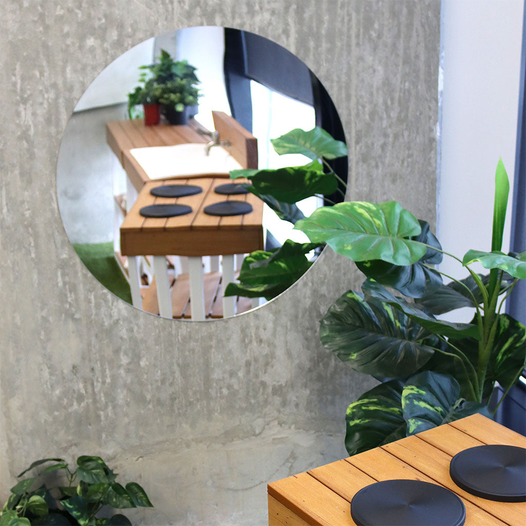 Round Acrylic Mirrors Silver 60cm - 2pc