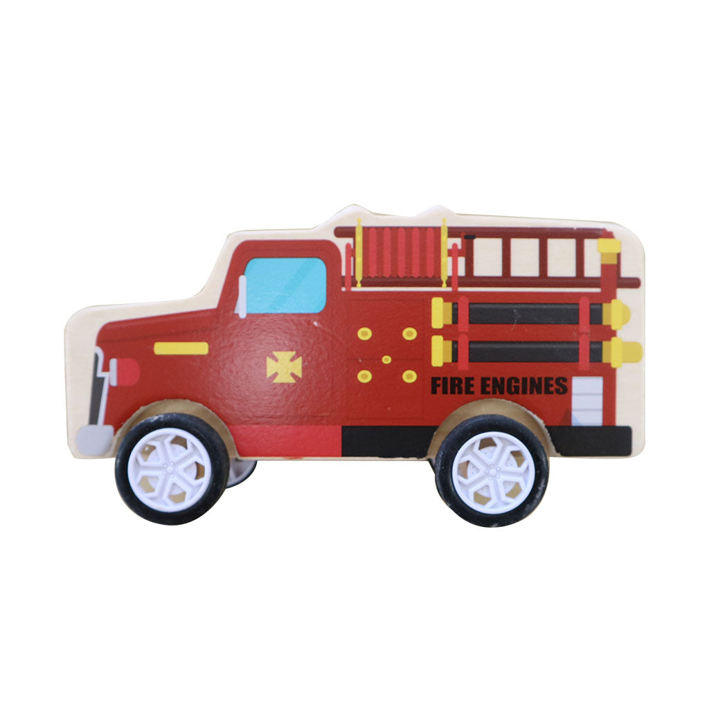 Wooden Vehicle Set - 6pc - Educating Kids