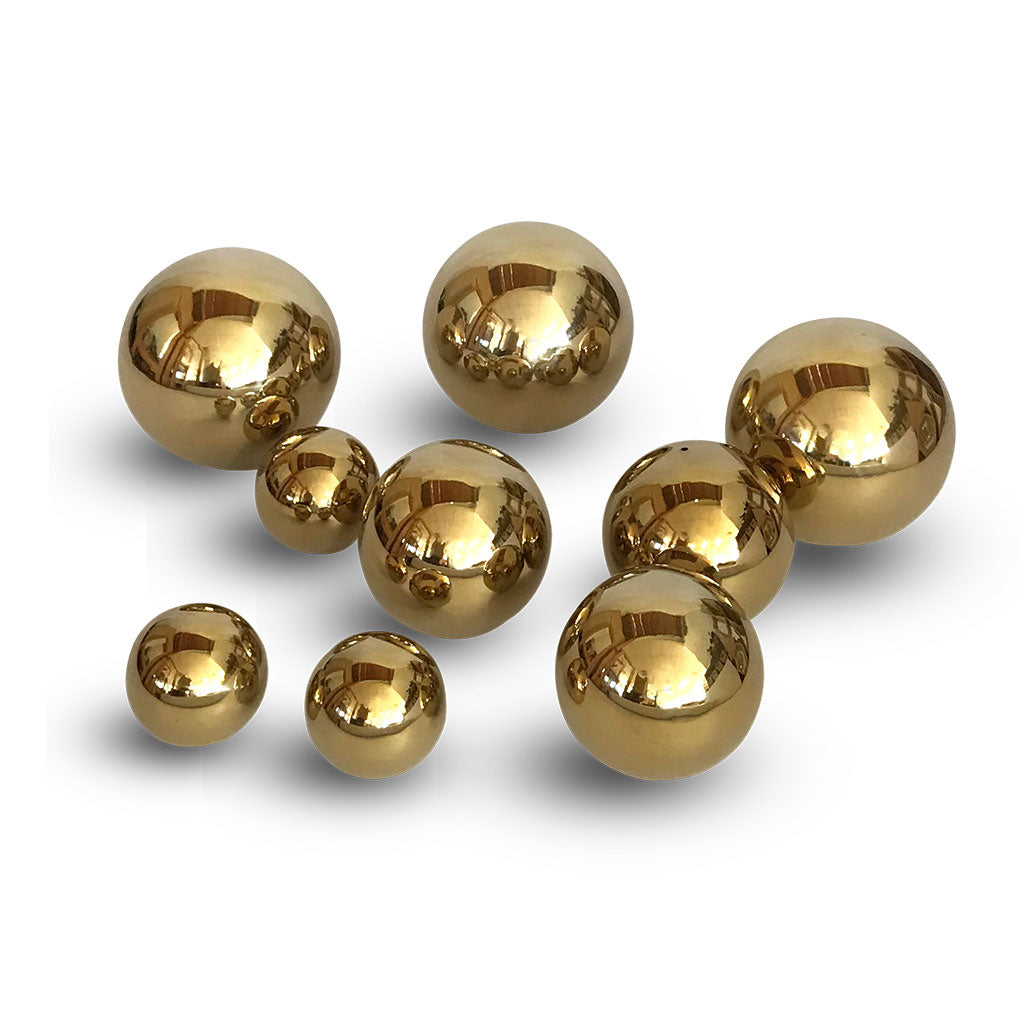 Gold Stainless Steel Balls - 9pc
