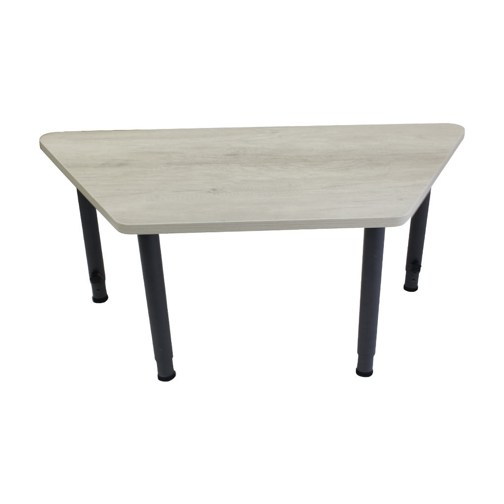 Adjustable Trapezoid Table - Whitewash Veneer & Charcoal
