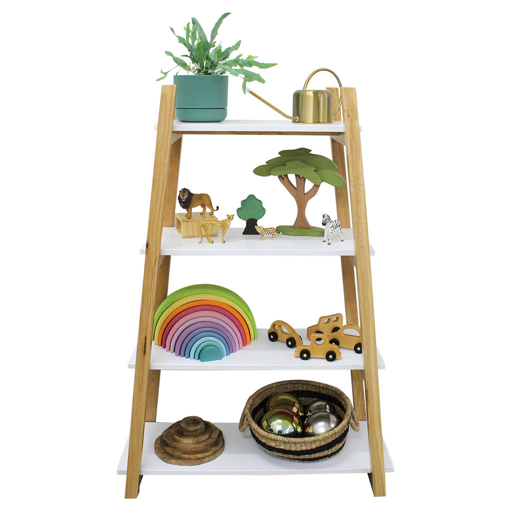 A-Frame Open 4 Shelf Unit – White