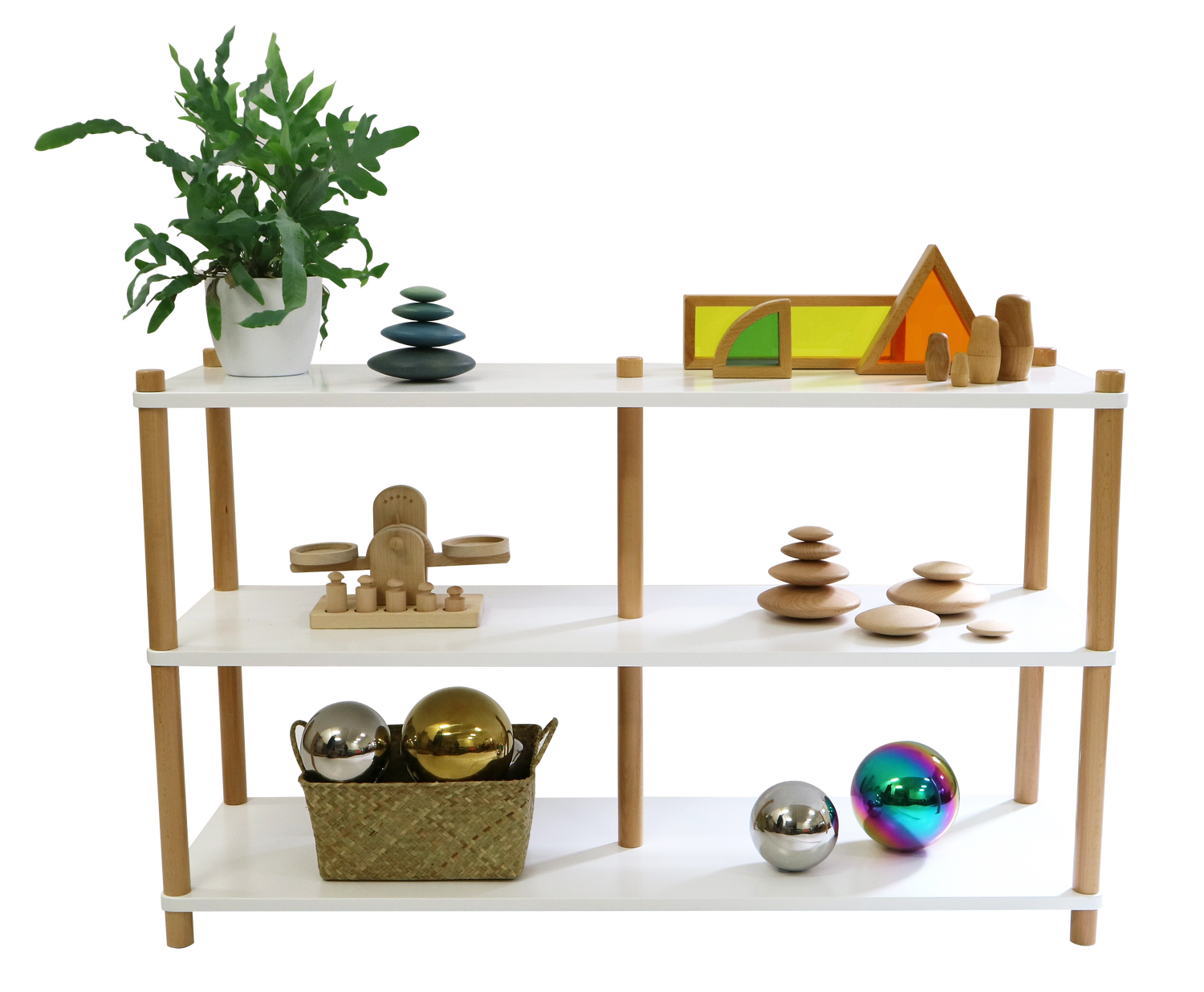 Open 3 Shelf Unit – White - Educating Kids