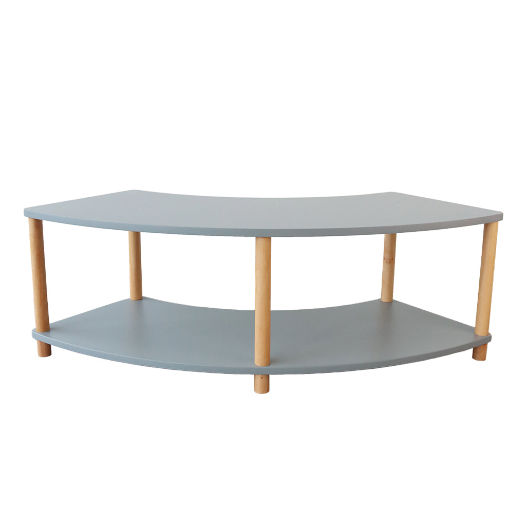 Curved Open 2 Shelf – Grey