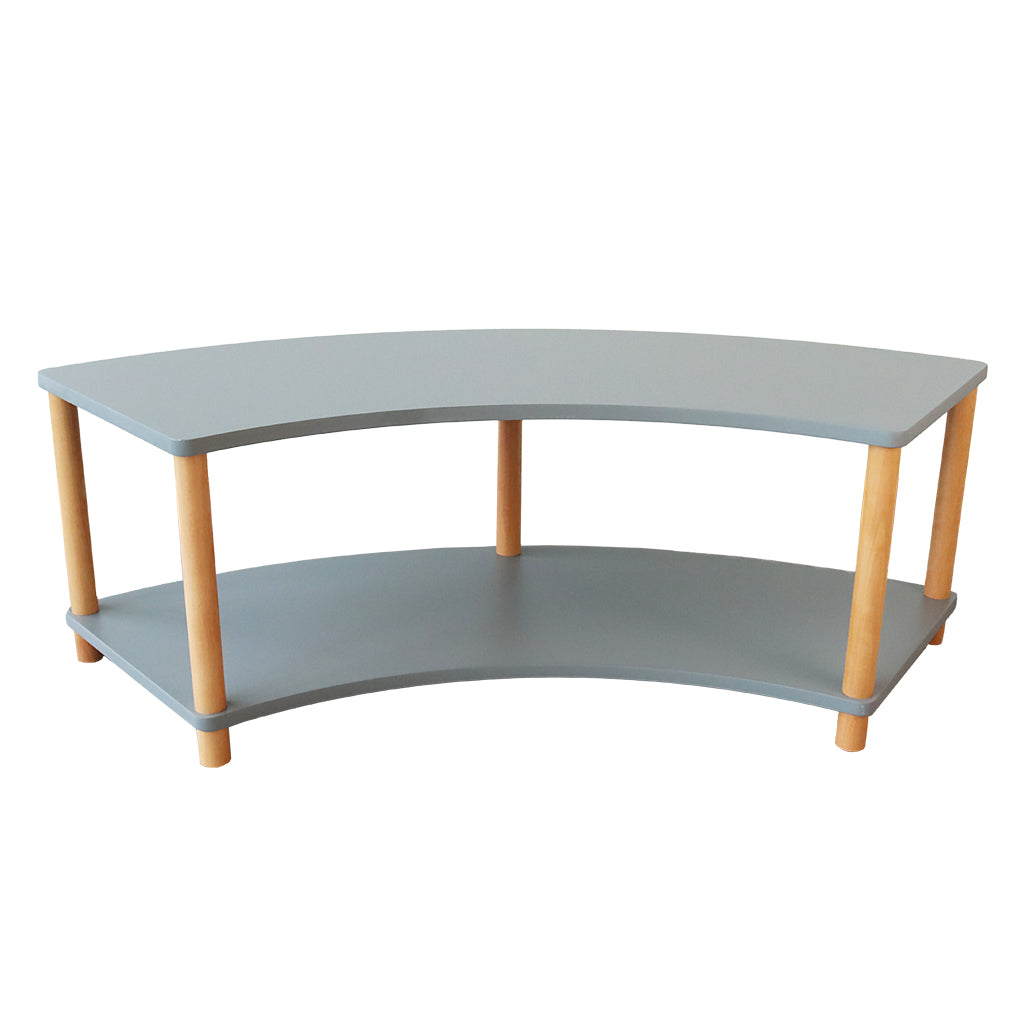 Curved Open 2 Shelf – Grey