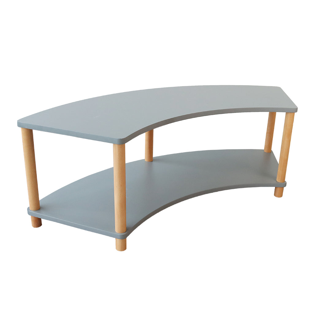 Curved Open 2 Shelf – Grey